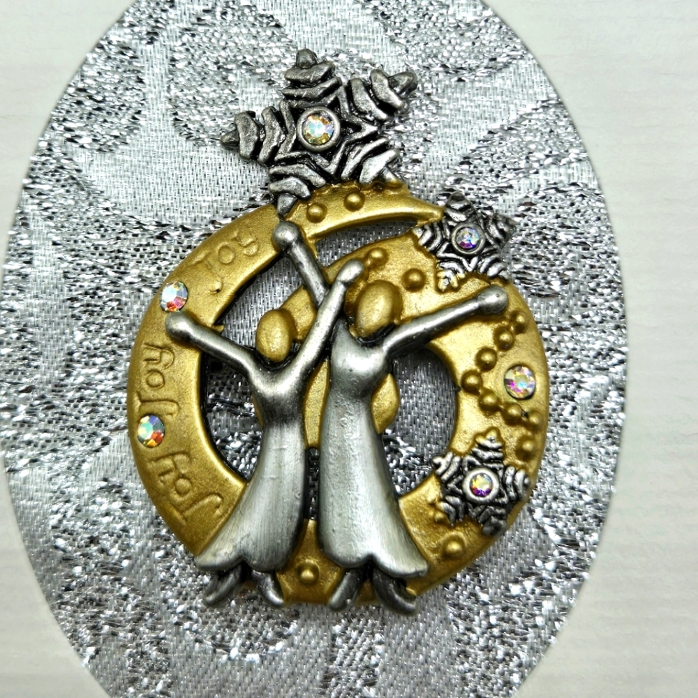 NWT 2007 Patricia Darling Dash Christmas Joy Snowflake Brooch Inspirational Gift
